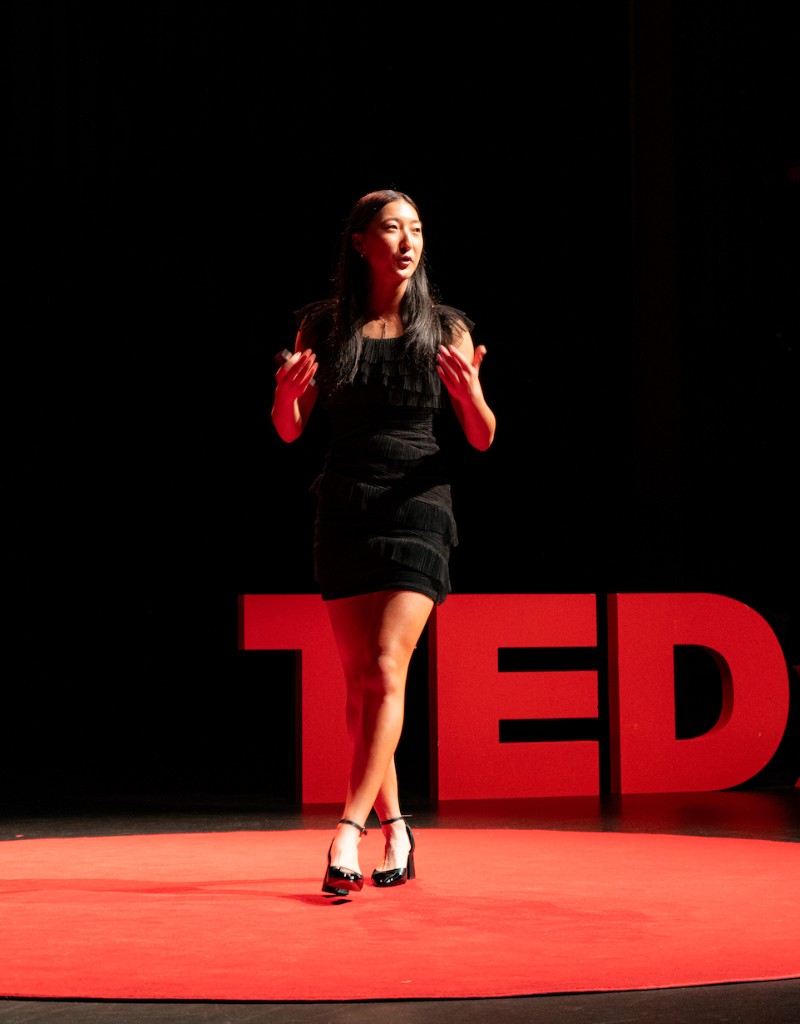 Speaking on the TED stage